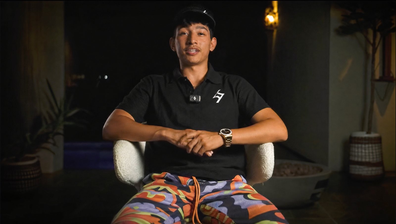Simplicity Power rep seated in an interview chair, solar recruiting campaign